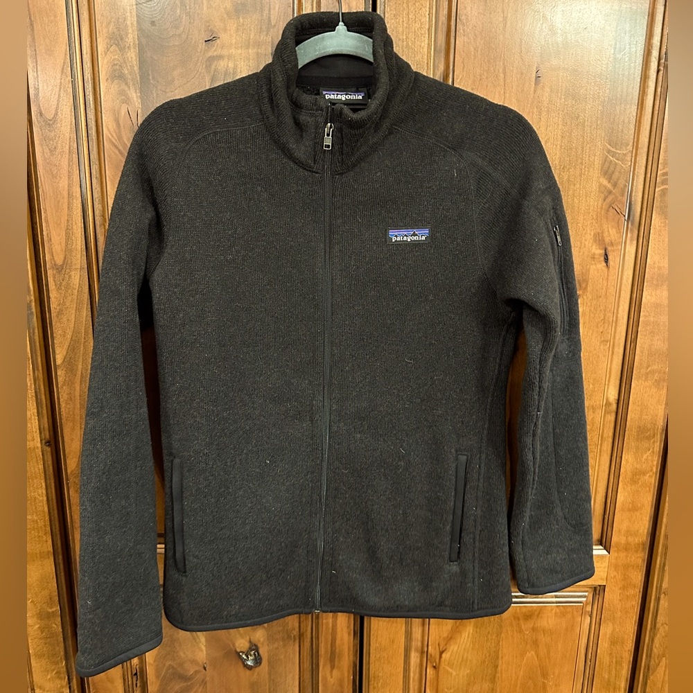 Patagonia black fleece zip up.